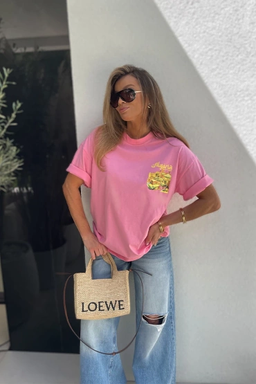 Sheila Select - Damski T-shirt różowy 'Algeria Pink'