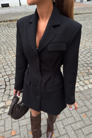 Sheila - Women's Fitted Black Jacket 'Elizabeth Black'