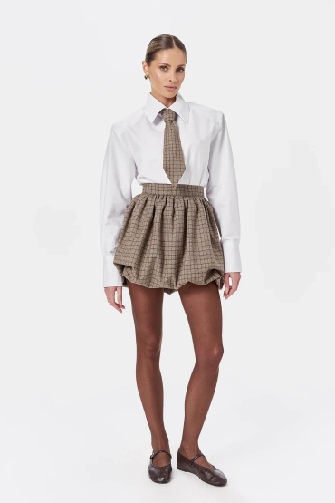 Sheila - Women's Beige Bauble Skirt 'Nena'