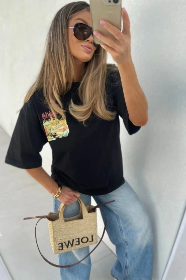 Sheila Select - Damski T-shirt czarny 'Algeria Black'