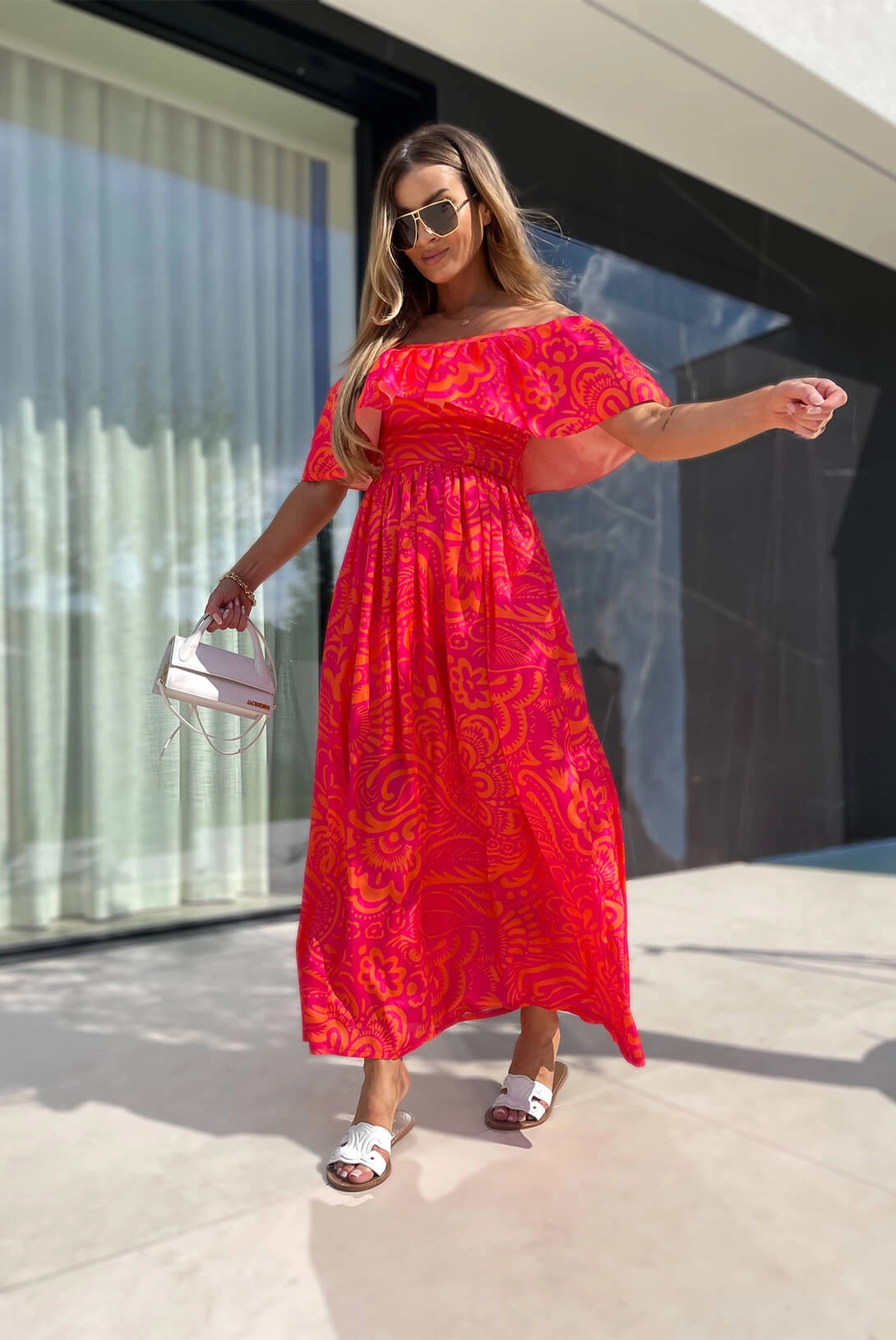 Sheila Women's Spanish maxi dress red VACATION