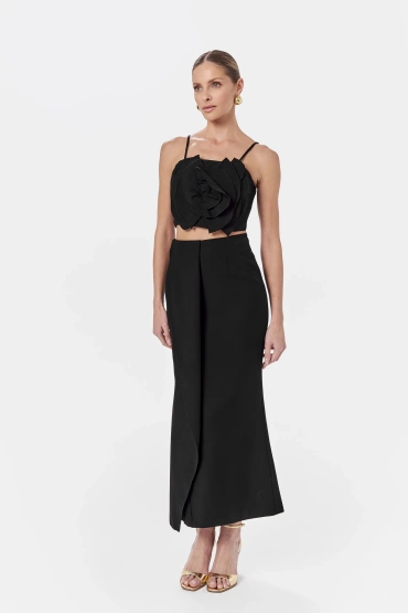 Sheila - Women's Set Black Top with Skirt 'Jacqueline'
