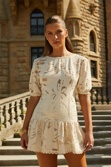 Sheila - Women's Beige Dress mini 'Solene'