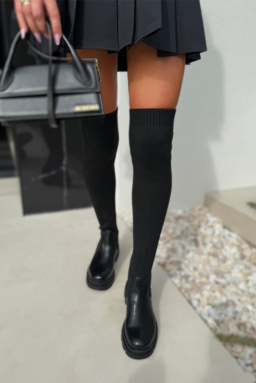 Sheila Select - Fitted, high black 'Palmer' boots