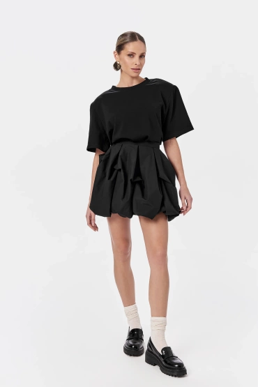 Sheila - Women's Black Flared Skirt 'Casuale'