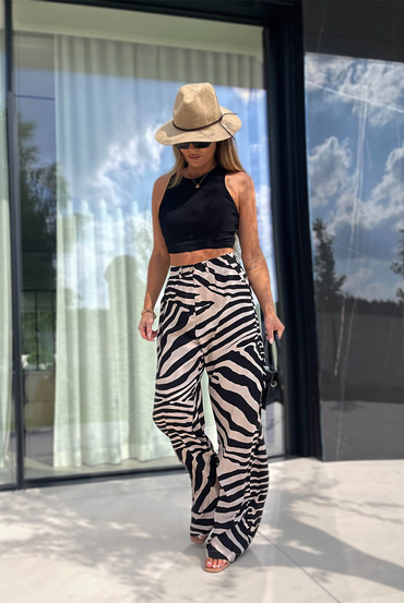 Sheila Select - Damskie Spodnie z wiskozy długie 'Zibra'