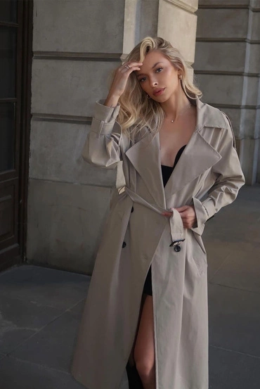 Sheila Select - beige double-breasted 'Billie' coat