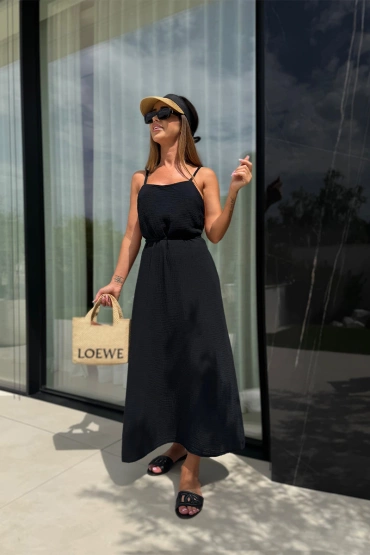 Sheila Select - Women's Cotton Dress Black 'Stefi'