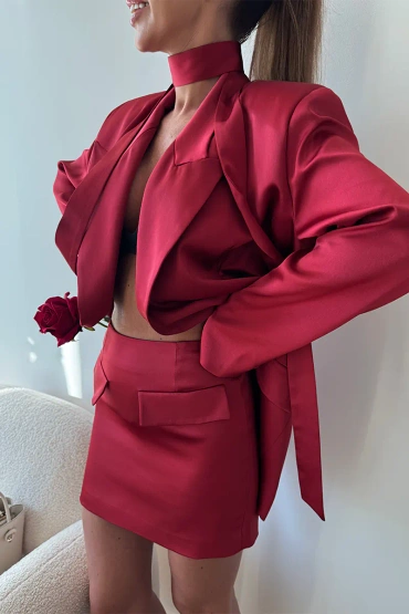 Sheila - Damska Spódniczka czerwona  'Satin Love'