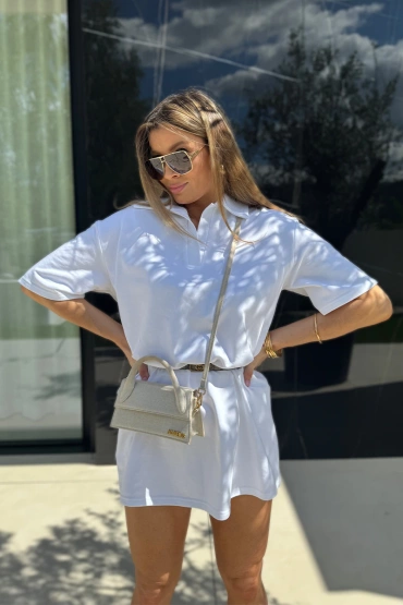 Sheila Select - Damska Koszulka biała z kołnierzykiem 'Hadley'