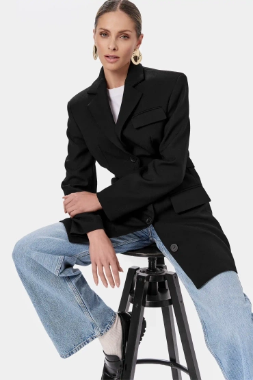 Sheila - Women's Fitted Black Jacket 'Elizabeth Black'