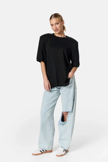 Sheila – Women’s cotton T-shirt with an ultra-fine weave “Mist”