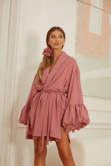 Sheila - Women's pink beach cover for boho holidays 'Octavio'