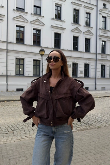 Sheila Select - Women's Khaki Jacket 'Gracja Cameli'
