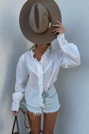 Sheila Select - White shirt blouse 'Noa'