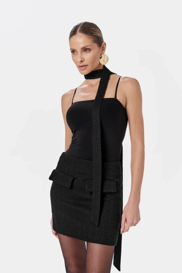 Sheila - Damska Spódniczka czarna boucle  'Pure Poise Black'