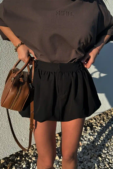 Sheila Select - Black bomber skirt ‘Mila’