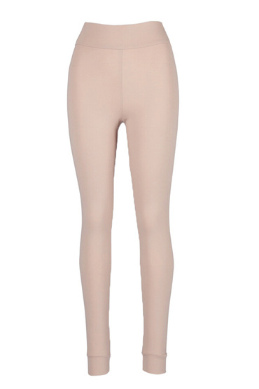 Sheila - Women's knitted leggings in shades of beige